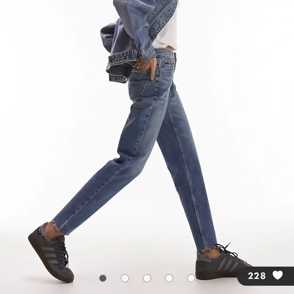 TOPSHOP Straight leg high-rise denim jeans - Picture 2 of 6